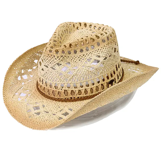 Ombre Open Weave Cowboy Hat