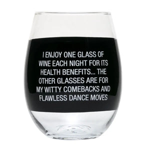 Dance Moves Stemless Wine Glass