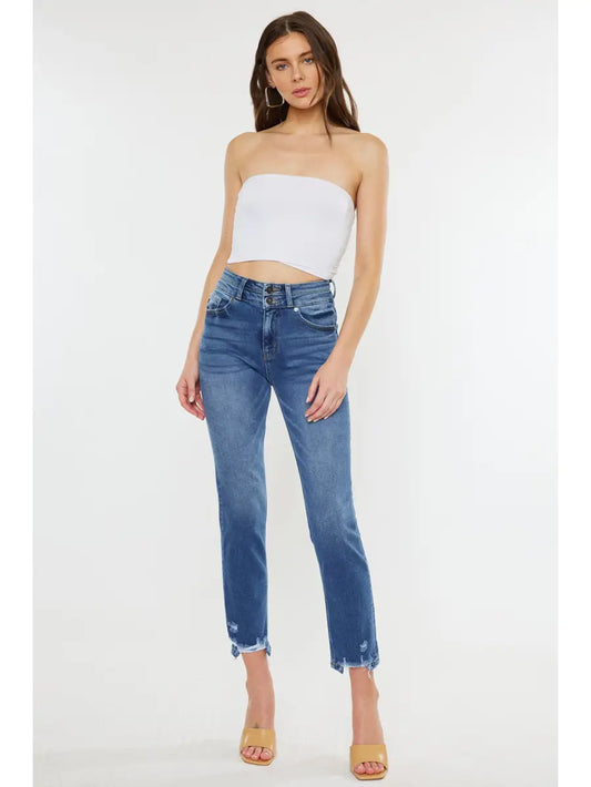 HighRise Slim Kancan Straights Jeans