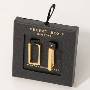 Secret Box Rectangle Cutout Hoop Earrings