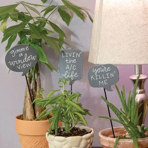 House Plant Sayings Stake
