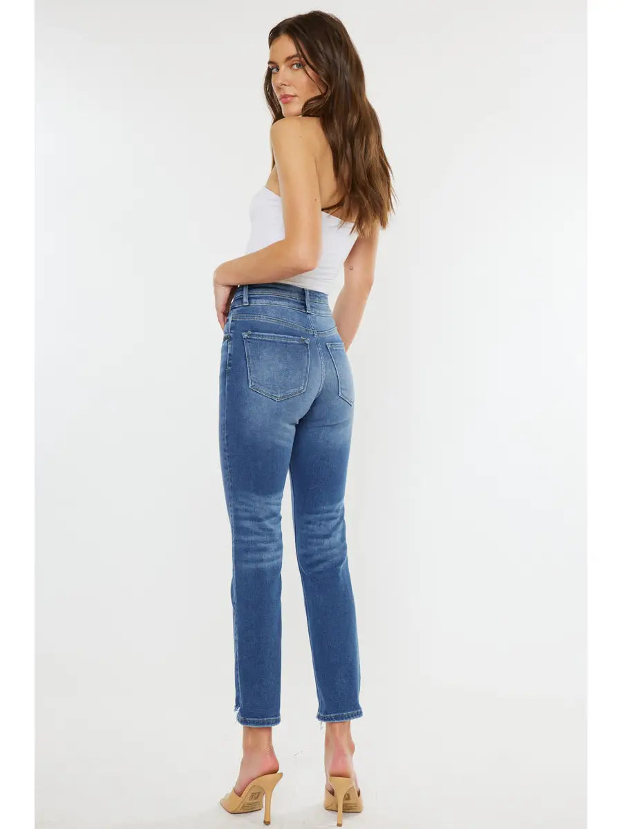 HighRise Slim Kancan Straights Jeans