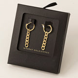 Secret Box Secret Box Mini Chain Huggie Drop Earrings