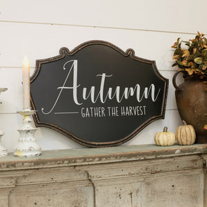Autumn Harvest Metal Sign