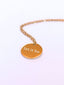 Let It Be Coin Charm Pendant Necklace