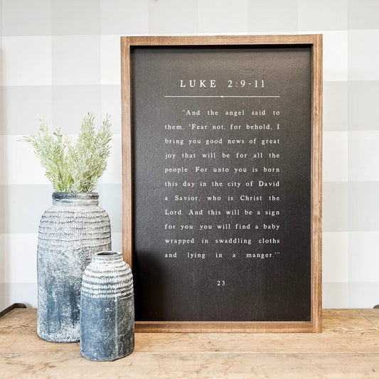 Luke 2 Book Page Sign