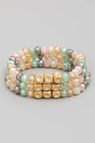 Stackable Glass Bead Bracelet