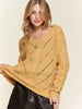 Drop Shoulder V Shape Sweater