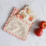 Pot Holder and Tea Towel - Dutch Apple Pie Recipe