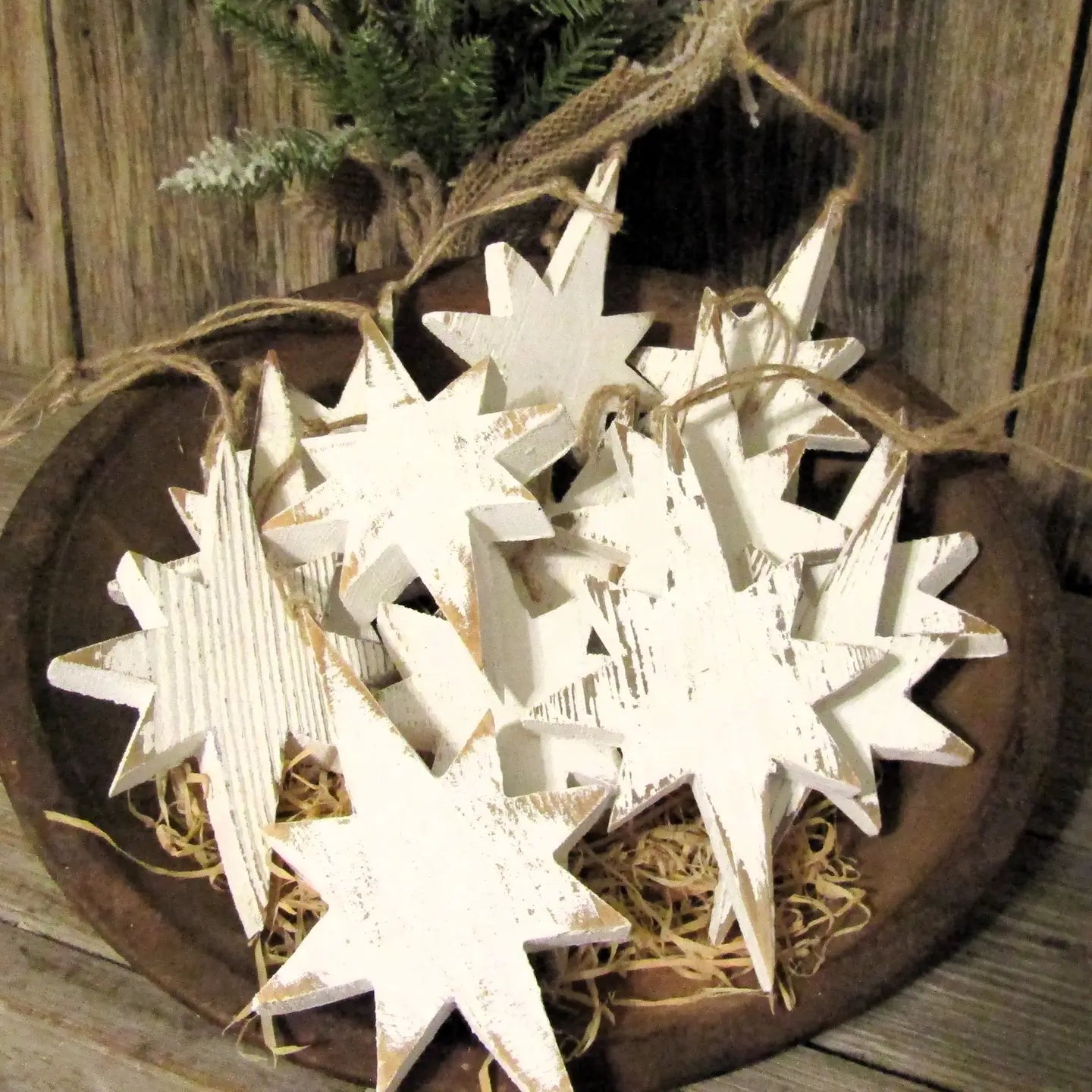 Rustic Bethlehem Star Ornament