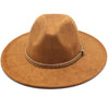 Dandy Belt Wide Brim Suede Panama HAT