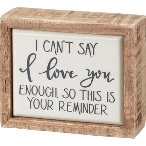 Box Sign Mini - Reminder