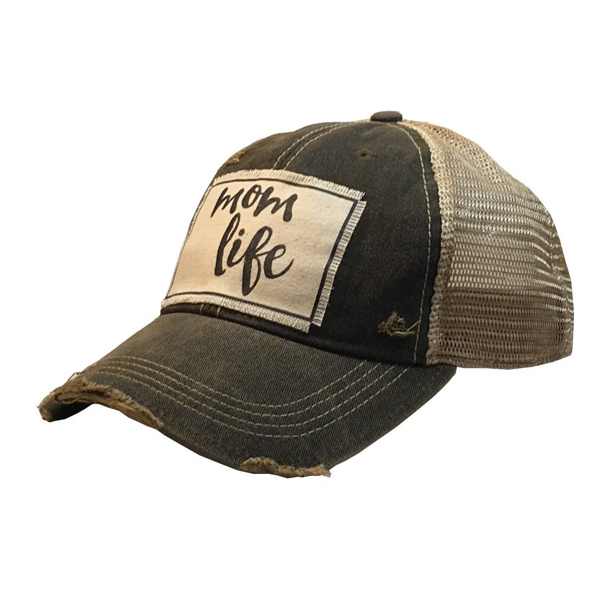 Distressed Trucker Cap - Mom Life Classic