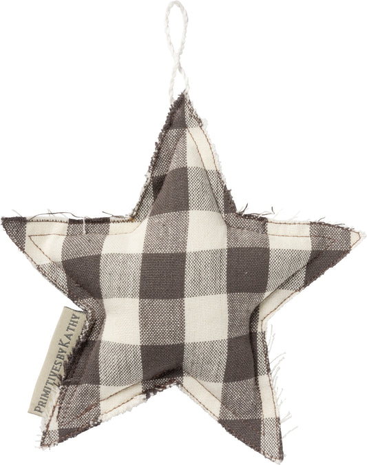 Ornament - Buffalo Check Star