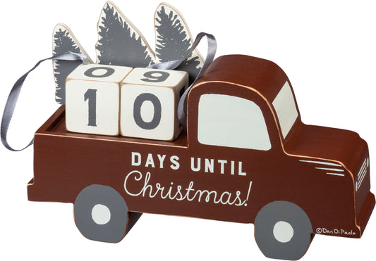 Christmas Countdown Truck with Tree