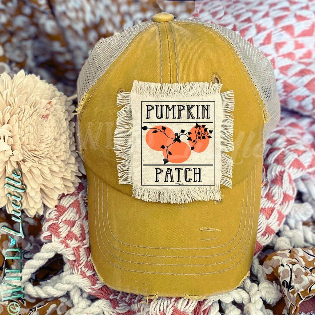 Pumpkin Patch - Distressed Trucker Hat Cap