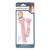 Sweetie Strap Silicone One-Piece Pacifier Clips, Multiple Colors