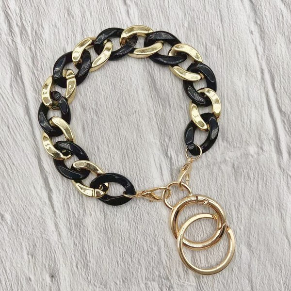 Chain link Key ring Bracelet