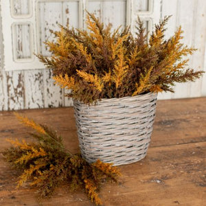 13" Brown and Gold Prickly Pine Bush