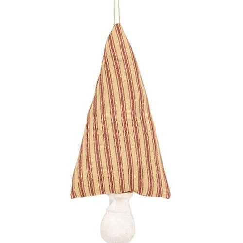 [CHRISTMAS] Red Ticking Stripe Fabric Christmas Tree Ornament