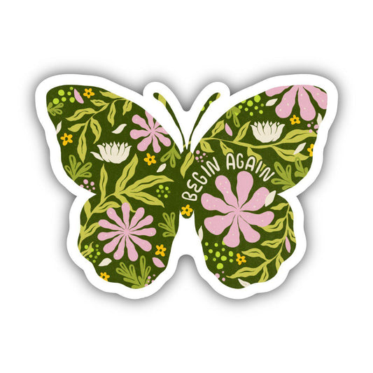 Begin Again Butterfly Sticker