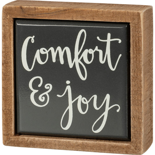 Box Sign Mini - Comfort & Joy