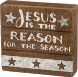 Slat Box Sign - Jesus is the Reason For The Season