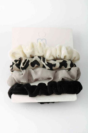 Velvet Mini Scrunchies-Set of 4